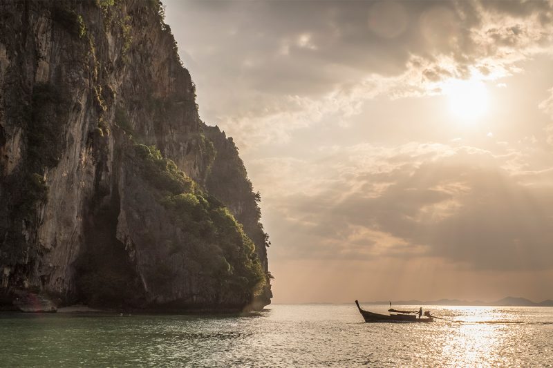 Reiselandschaft mit Longboat