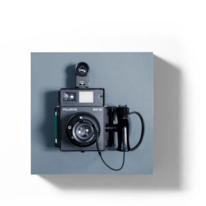 Holzbild Polaroid 600SE taubenblau – Bild 2