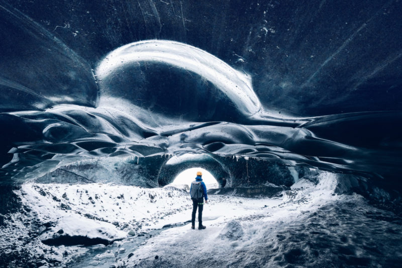 Landschaftsfotografie in Island in einer Eishöhle