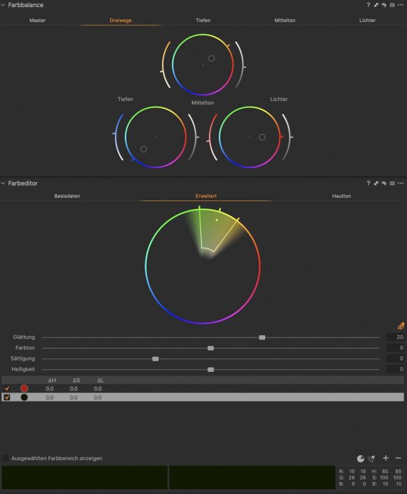 Capture One Pro 20 Kurs 10 Capture One Farbbalance