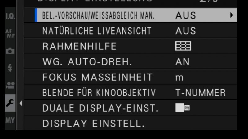 Fujifilm X100VI Einstellungen Belichtung Vorschau