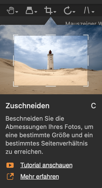 capture one zuschneiden