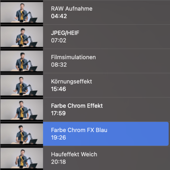 Fujifilm Kamera Kurs Kapitel