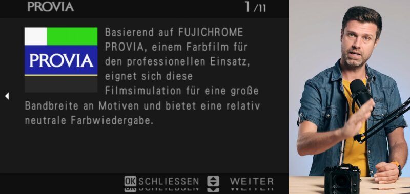 Fujifilm Einstellungen Kurs 11 Fujifilm Menu Erklärung Filmsimulation 04