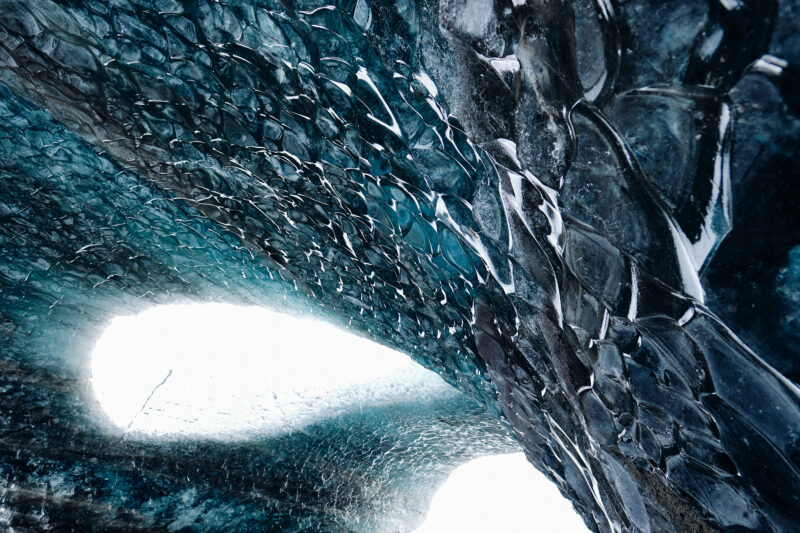 a close up of a cave