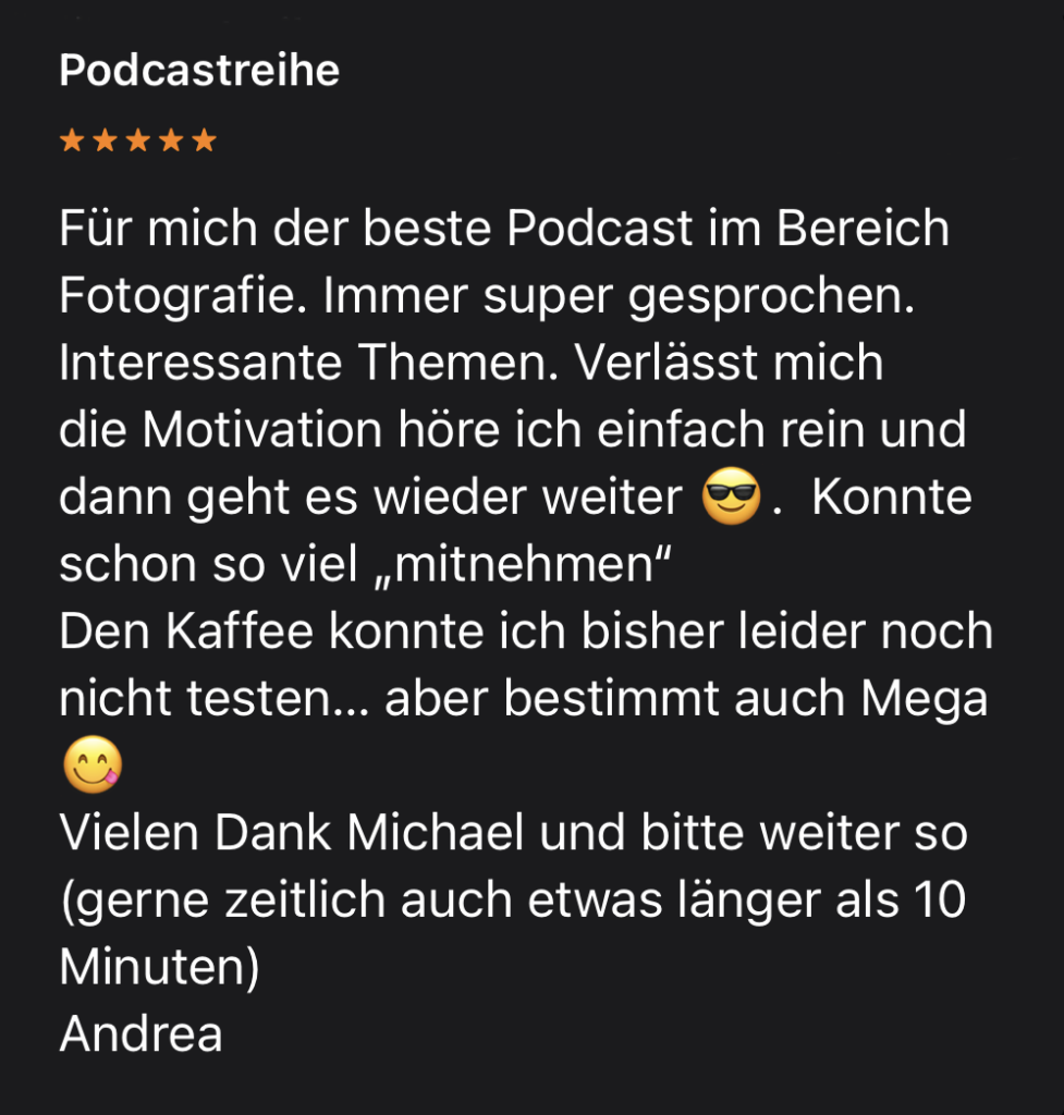 Coffee and Cameras der Fotografie Podcast 9