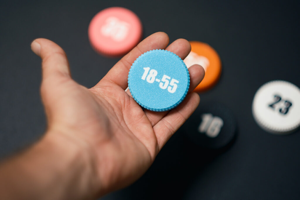 beschriftete Objektivdeckel