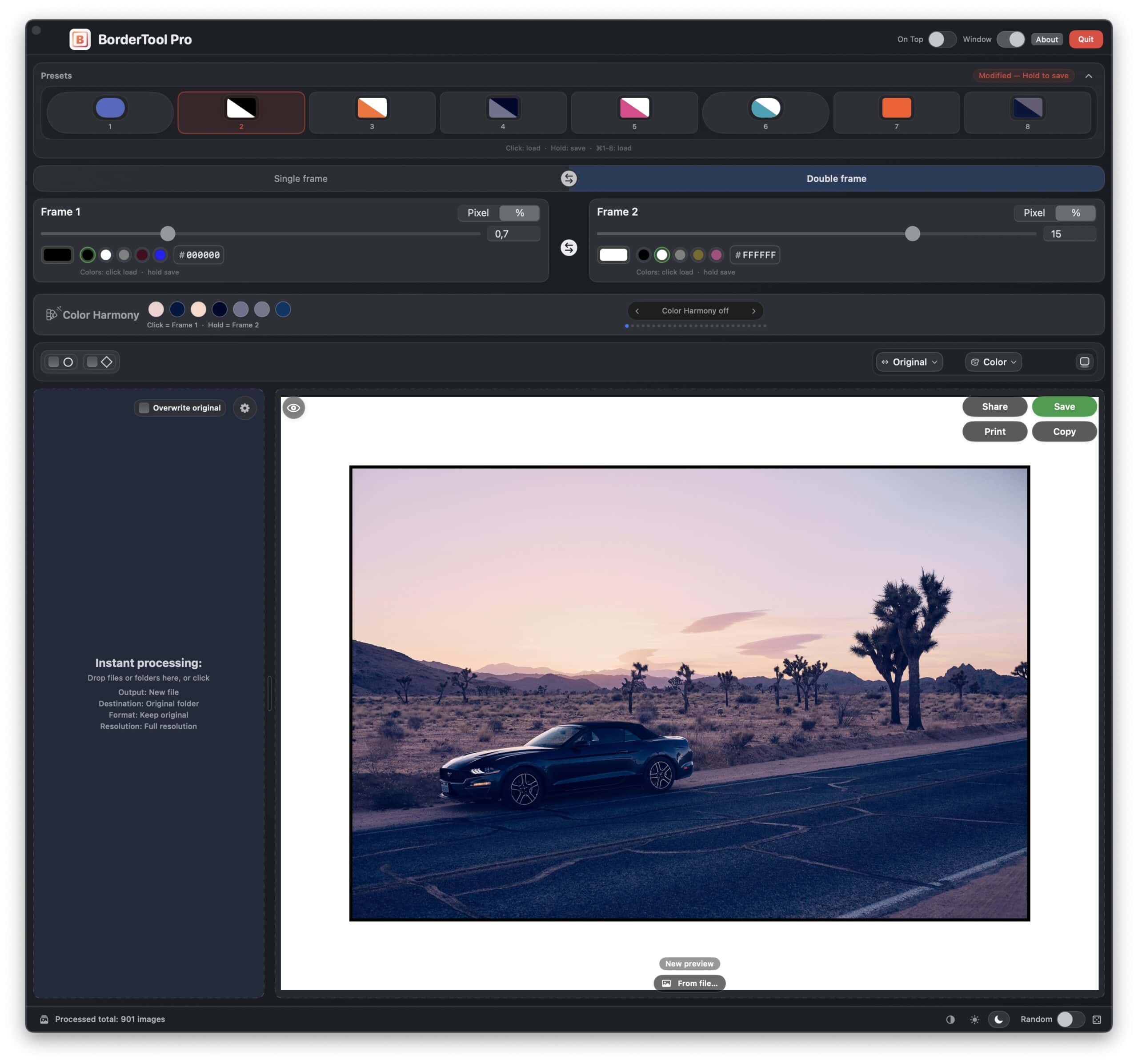 BorderTool Pro Dark Mode